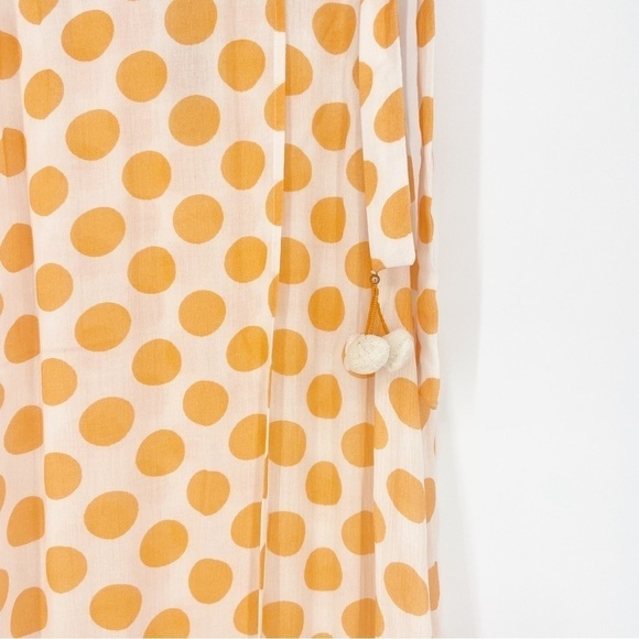NWT Lovers + Friends Polka Dot Wrap Skirt in Golden Yellow XXS - Picture 6 of 12
